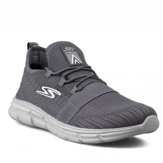 Büyük Numara Erkek Spor Ayakkabı Füme-Beyaz 45-46-47-48 Numaralar da Günlük Spor Sneaker Yürüyüş Antreman Ayakkabı